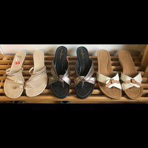 Bundle of 3 sandals SIZE 10
